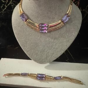 Purple and Gold Jewelry Set