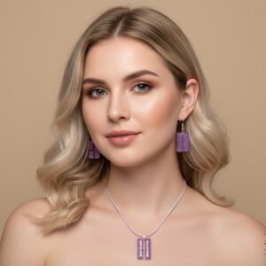 Lavender Block Jewelry Set