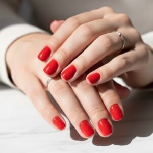 Rev. Nail polish red