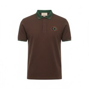 Brown polo shirt men large